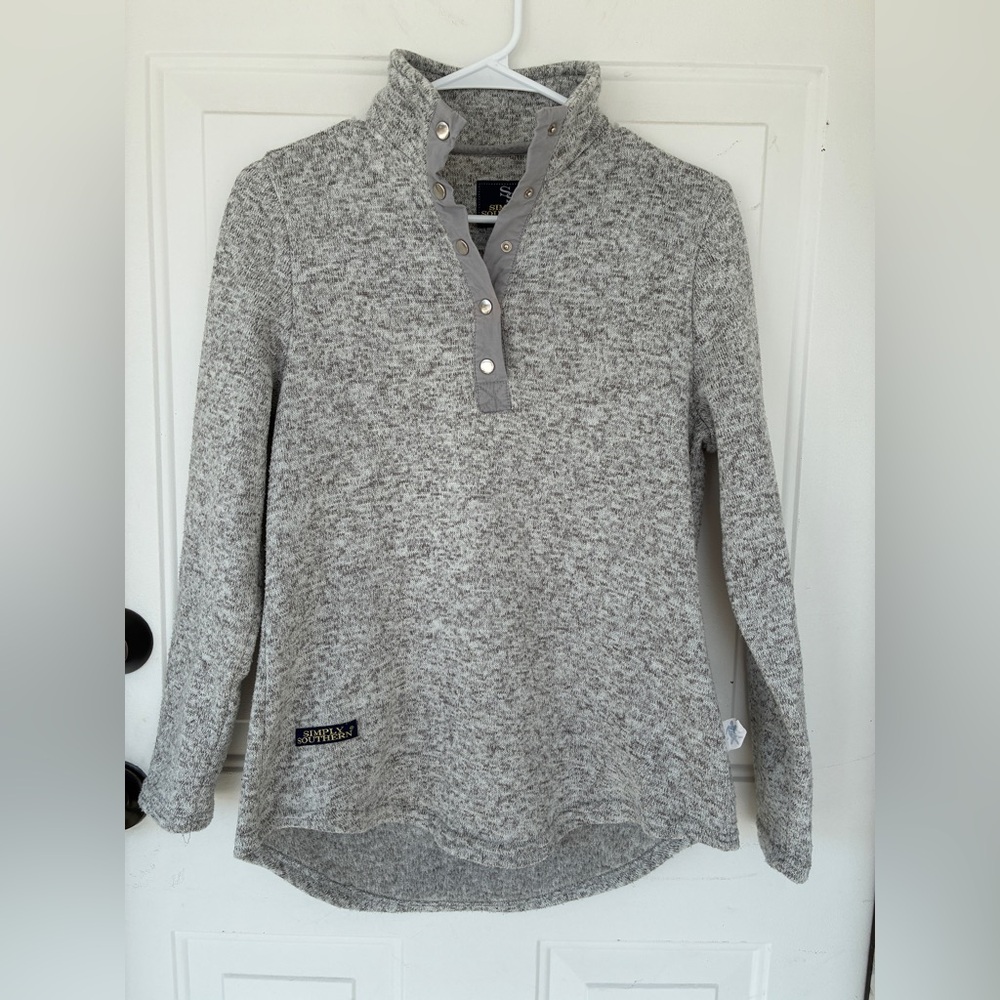 Simply Southern Women’s Gray Pullover Long Sleeve Sweater Size Small